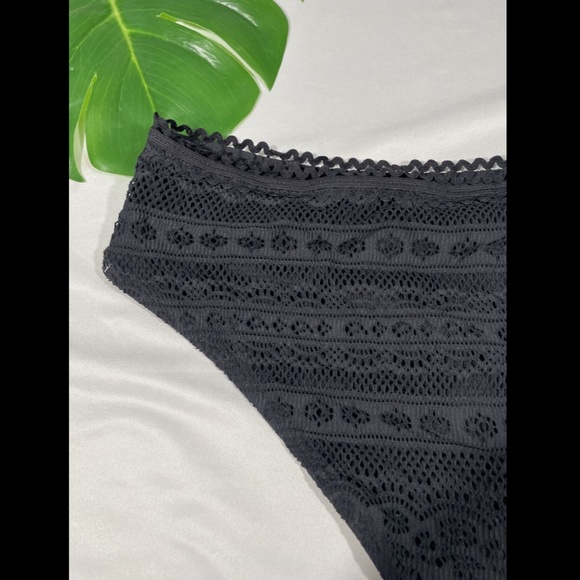 NEW Becca Lace-Up Hipster Bikini Bottoms in Black‎ [SZ Large ] - Picture 9 of 12